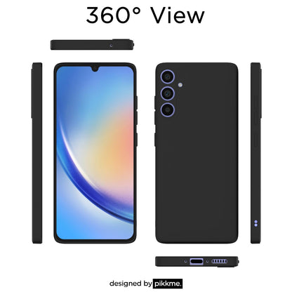 Pikkme Samsung Galaxy A34 5G Liquid Silicone Back Cover (Black)