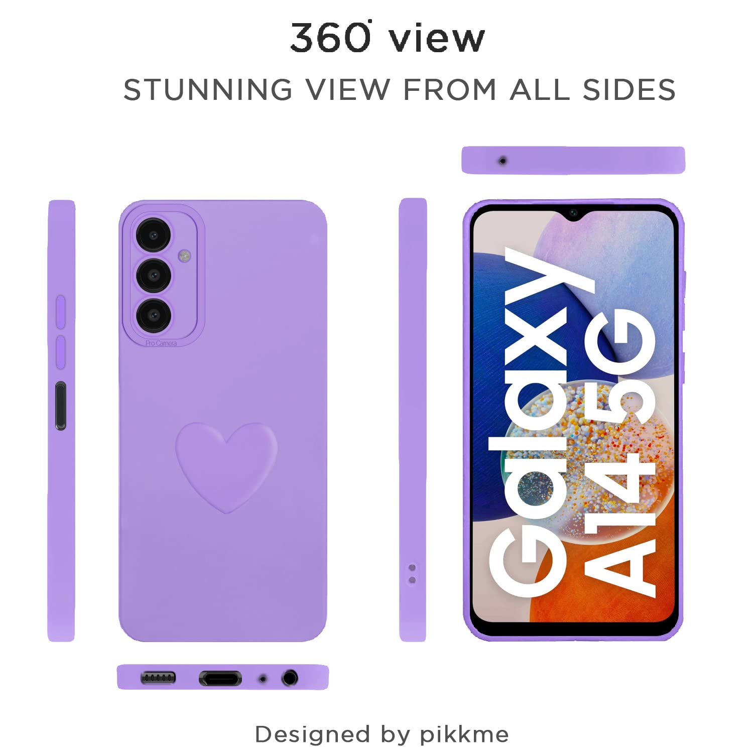 Samsung A14 5G back cover in purple by Pikkme – photo 2
