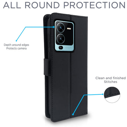 Pikkme Vivo V25 Pro 5G Wallet black mobile flip cover – photo 4