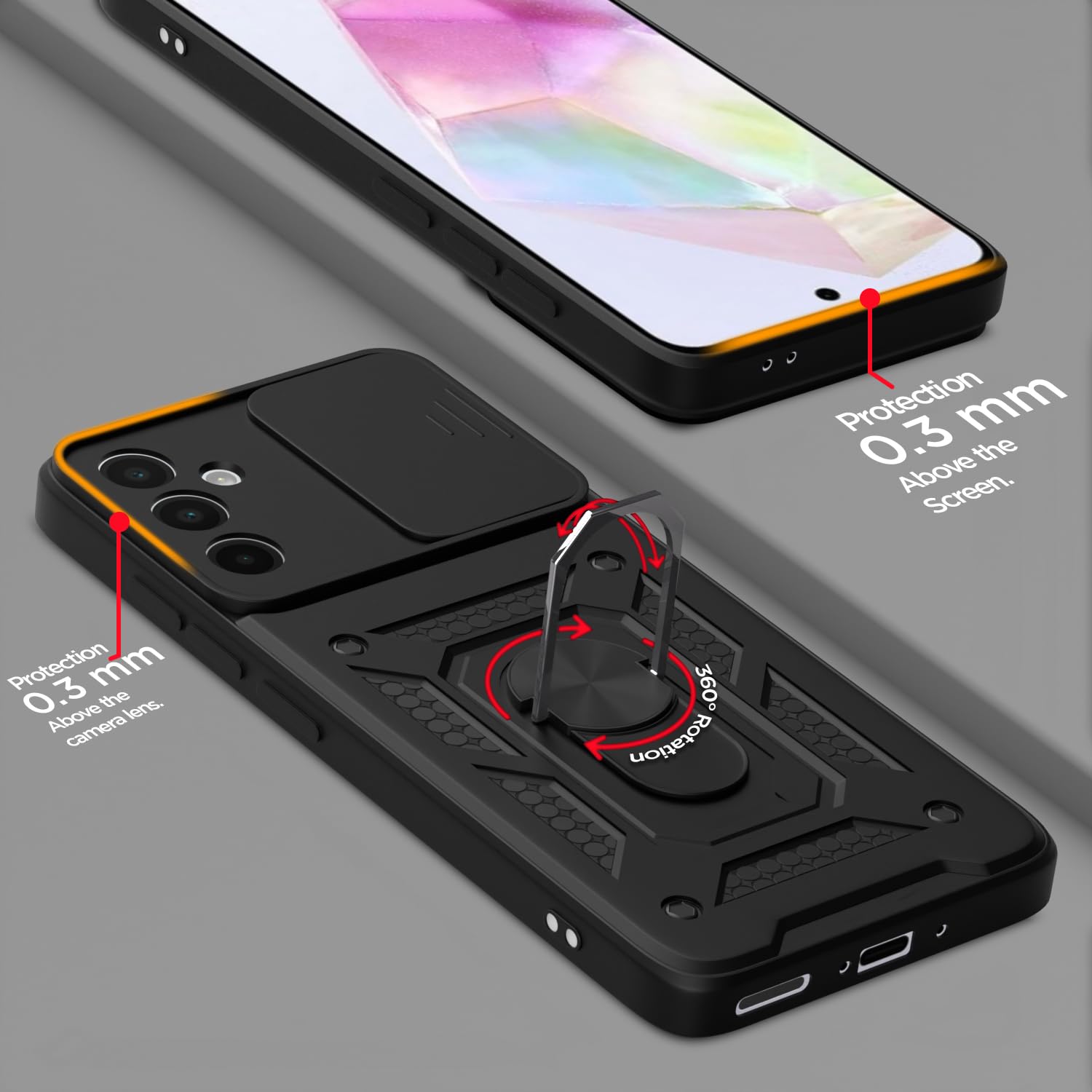 Pikkme black mobile cover for Samsung A56 5G – photo 4