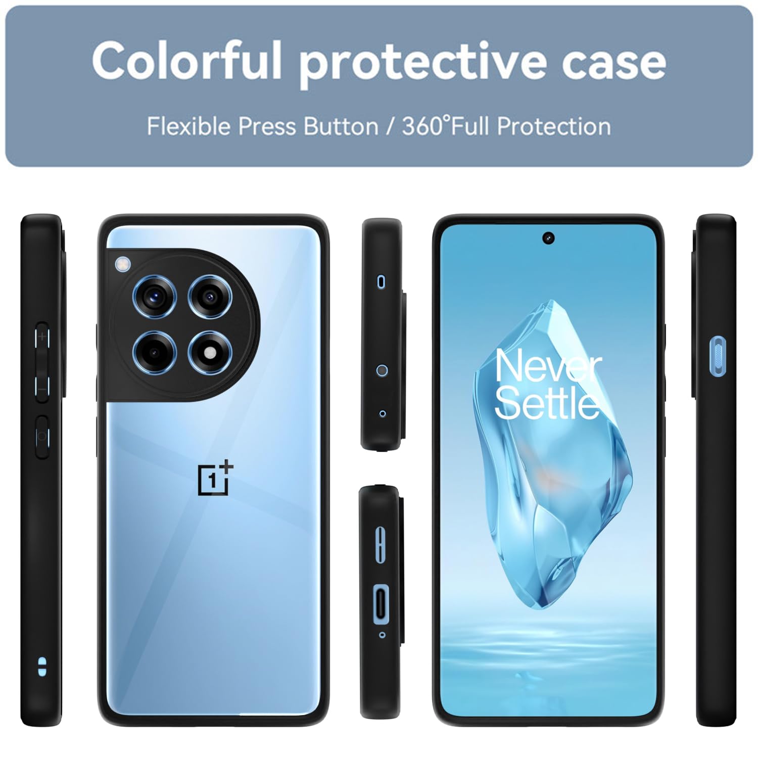 Pikkme black Hybrid phone cover for OnePlus 12R 5G – photo 2