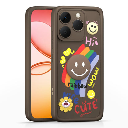 Realme 15T/Narzo 90 5G Soft Silicone mobile cover in brown by Pikkme