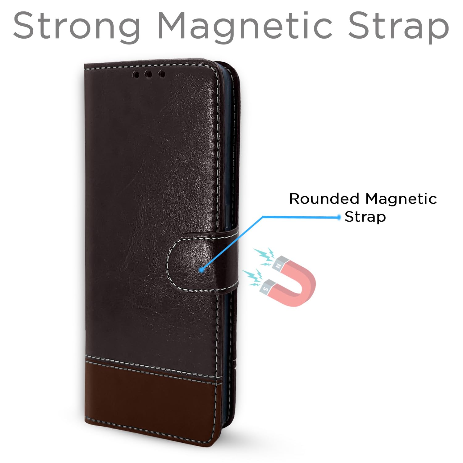 Samsung M01 mobile flip cover in coffee & brown by Pikkme – photo 6