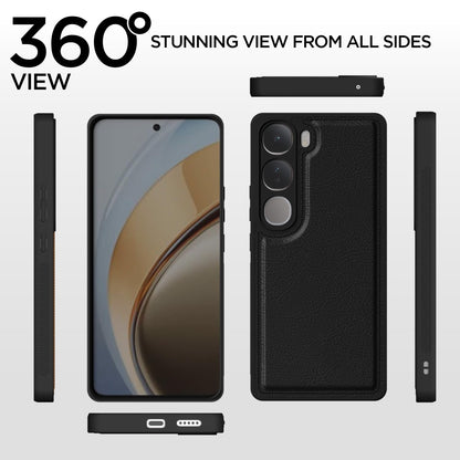 Pikkme black Leather back cover for Vivo Y300/V40 Lite 5G – photo 4