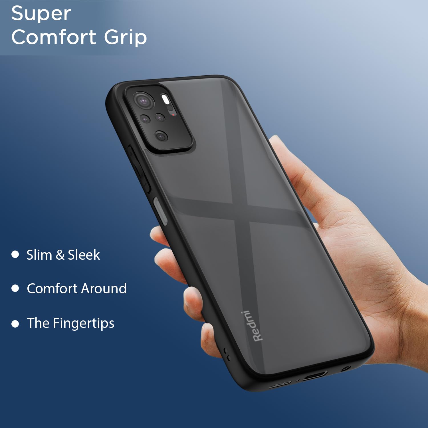 Pikkme Redmi Note 10 / Note 10S Eagle 2.0 Back Cover (Black)