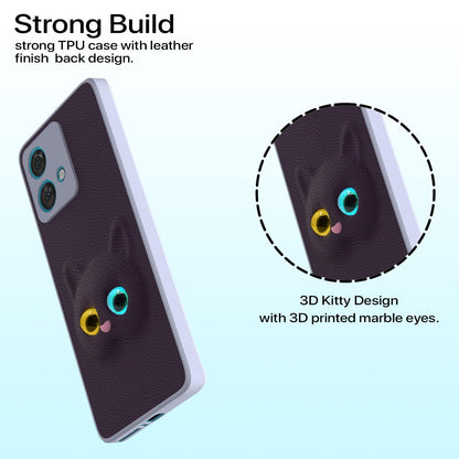 Pikkme Moto Edge 40 Neo 5G Kitty Back Cover (Purple)