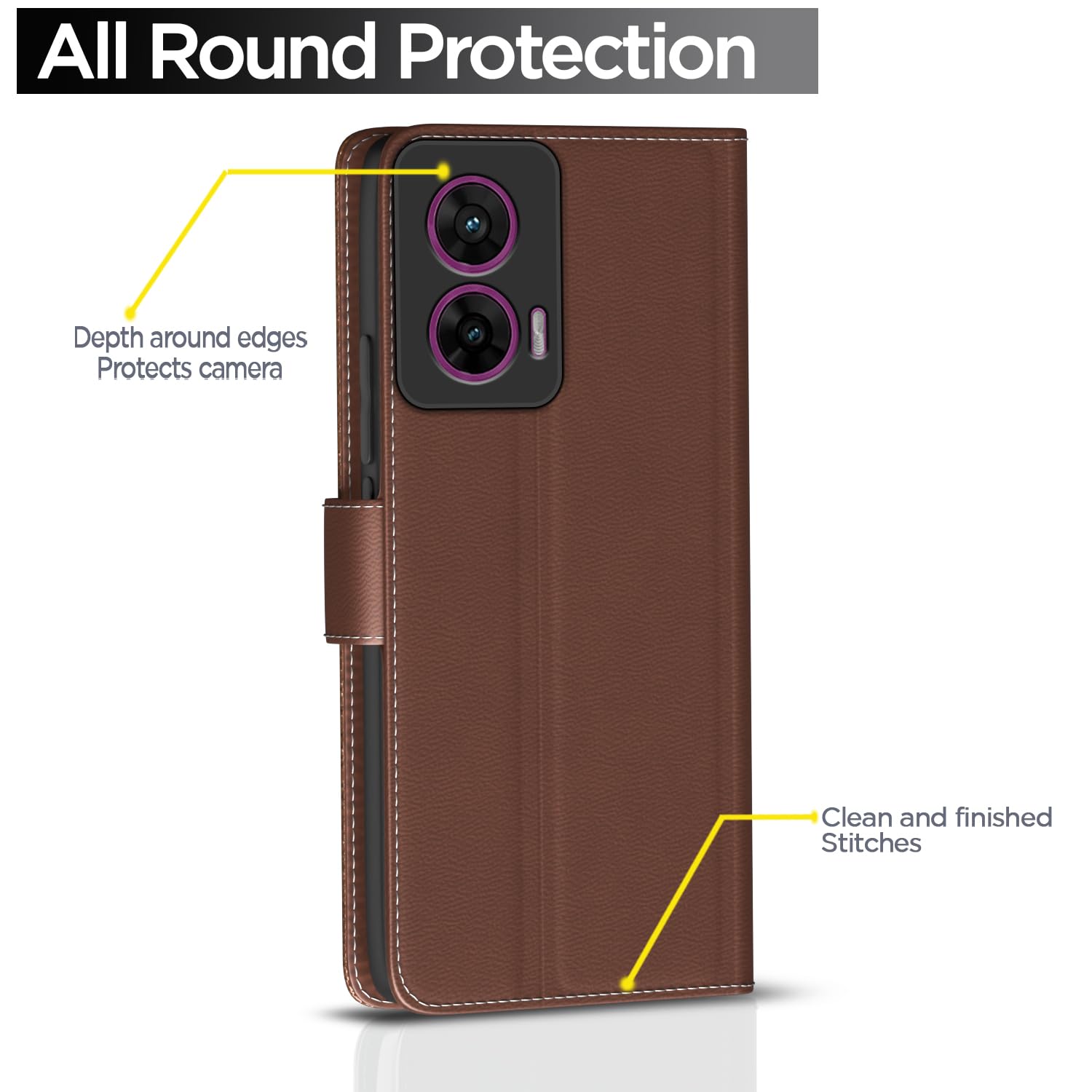 Pikkme Moto Edge 50 Fusion/G96 5G Wallet tan wallet flip cover – photo 4