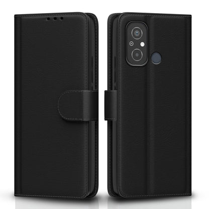 Pikkme black flip case for Redmi 12C/Poco C55
