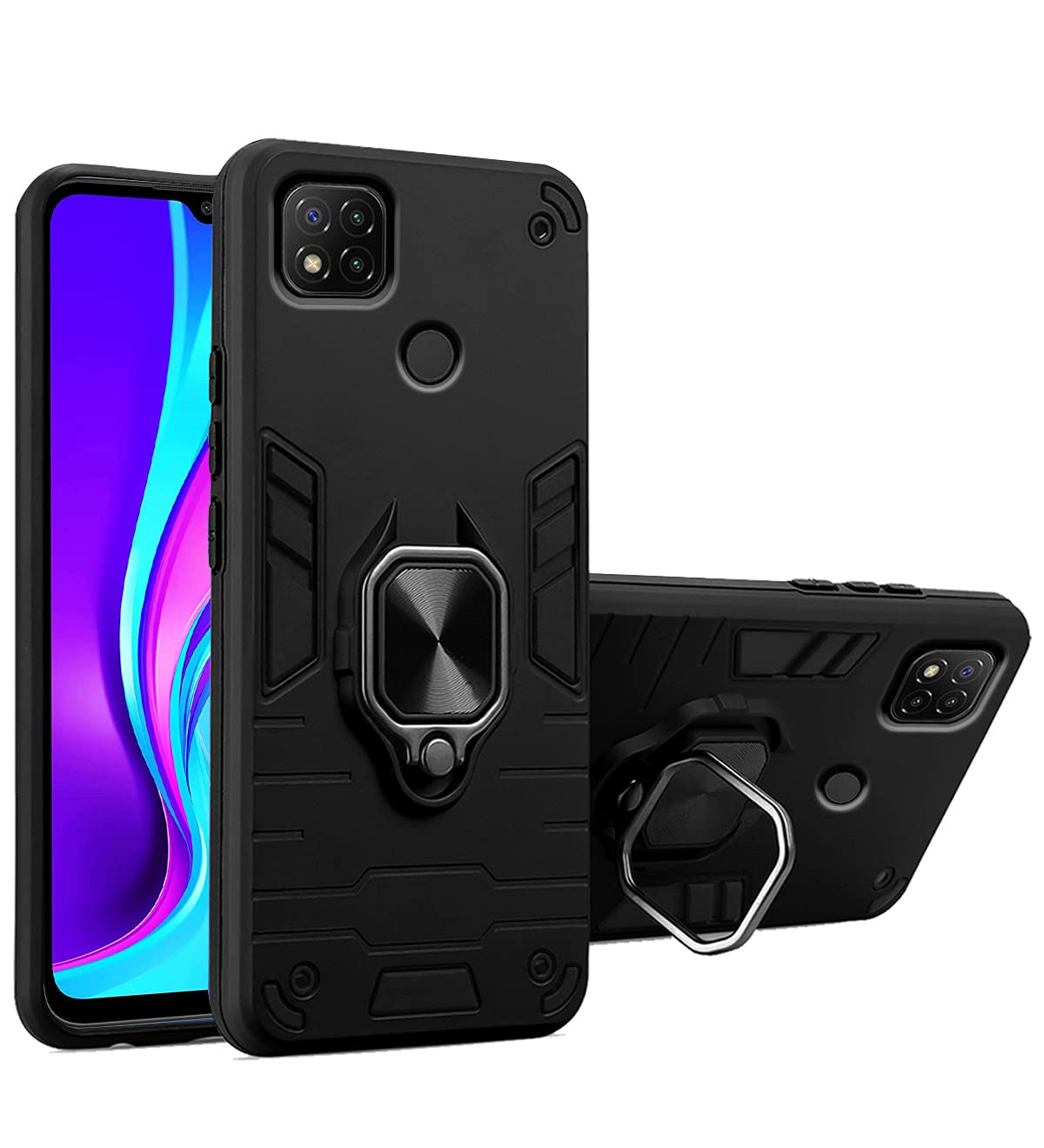 Black D5 Tough Armor phone cover for Redmi 9, Redmi 9C – Pikkme