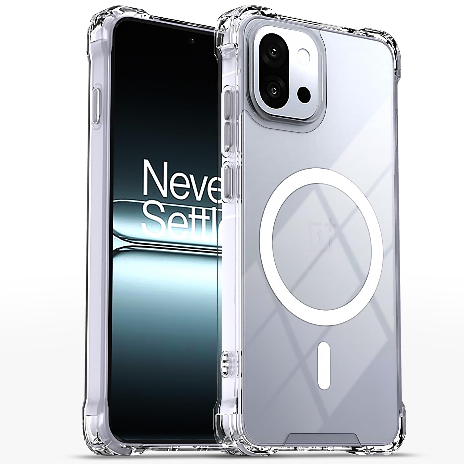 OnePlus 13S 5G mobile cover in transparent mag-safe by Pikkme