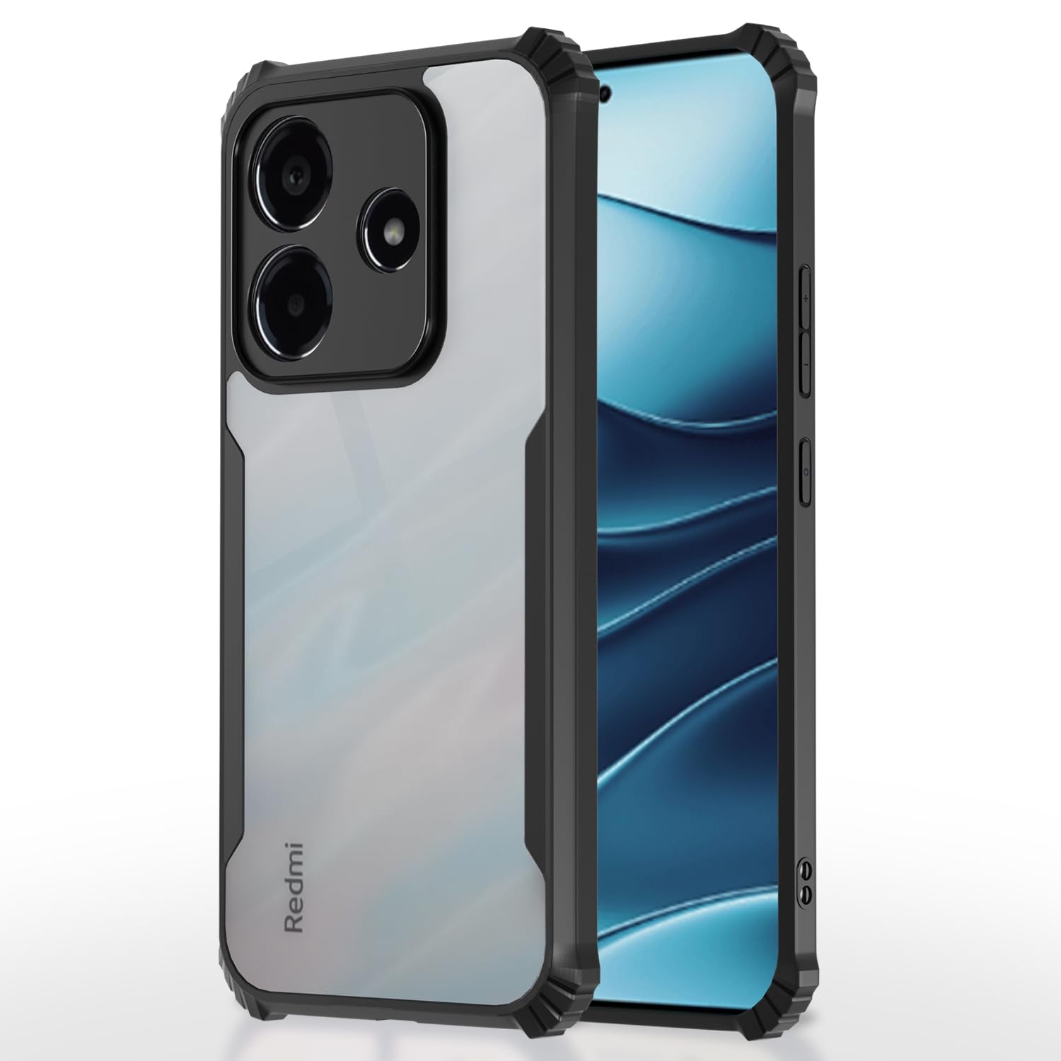 Black Clear mobile cover for Redmi Note 14 5G – Pikkme