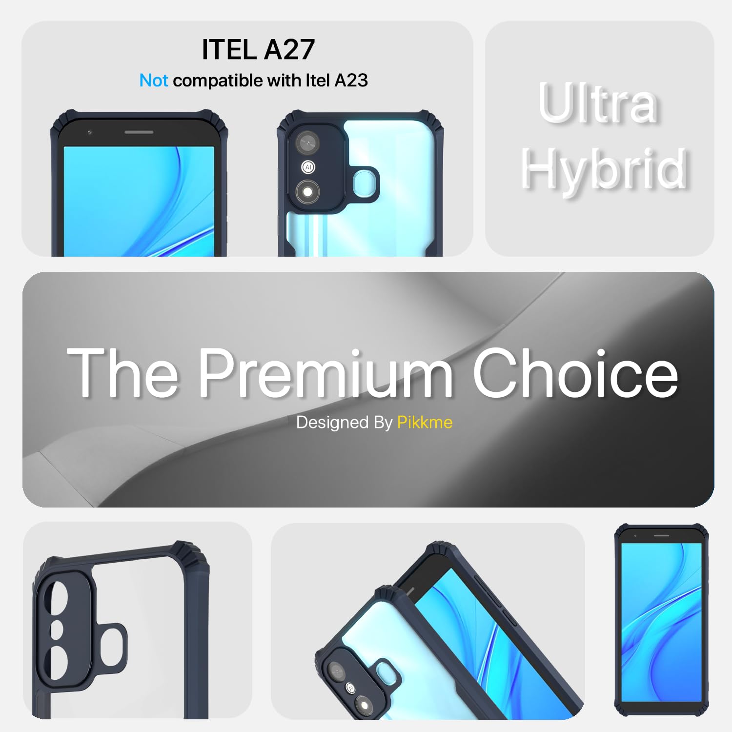 Pikkme blue Clear back cover for Itel A27 – photo 3