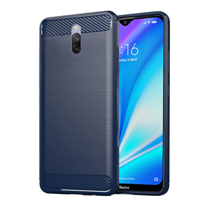  Redmi 8A Dual Hybrid Carbon Fiber Back Cover - Blue 
