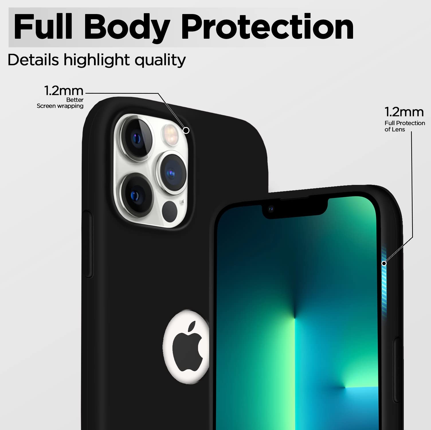 Pikkme iPhone 13 Pro Max Soft Silicone black mobile back cover – photo 3