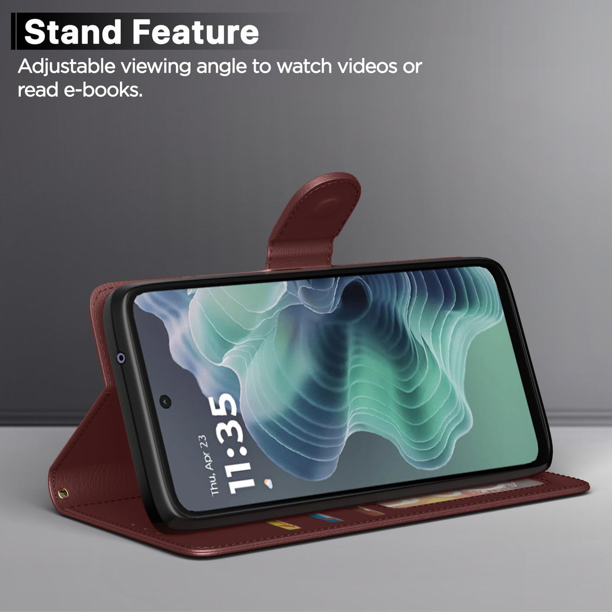 Pikkme brown flip case for Moto G35 5G – photo 3