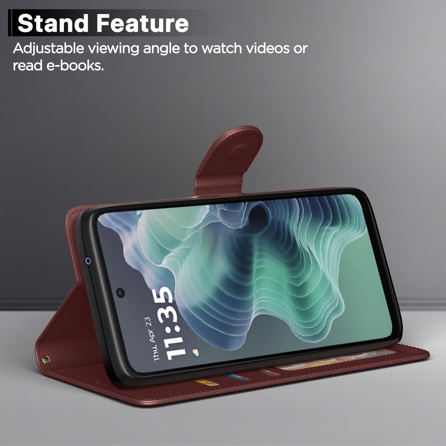 Pikkme brown flip case for Moto G35 5G – photo 3