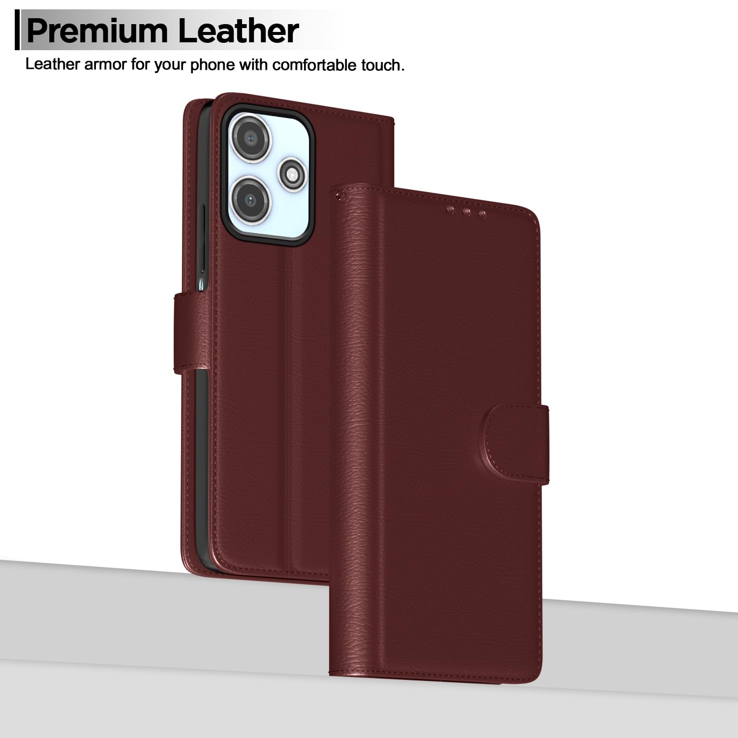 Brown wallet flip cover for Redmi 12/Poco M6 Pro 5G – Pikkme – photo 2