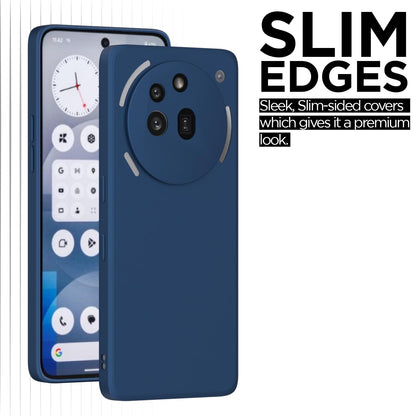 Pikkme Nothing Phone 3A Pro Soft Matte Silicone Shockproof Case (Blue)