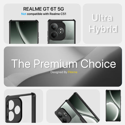 Realme GT 6T 5G Hybrid mobile back cover in black by Pikkme – photo 3