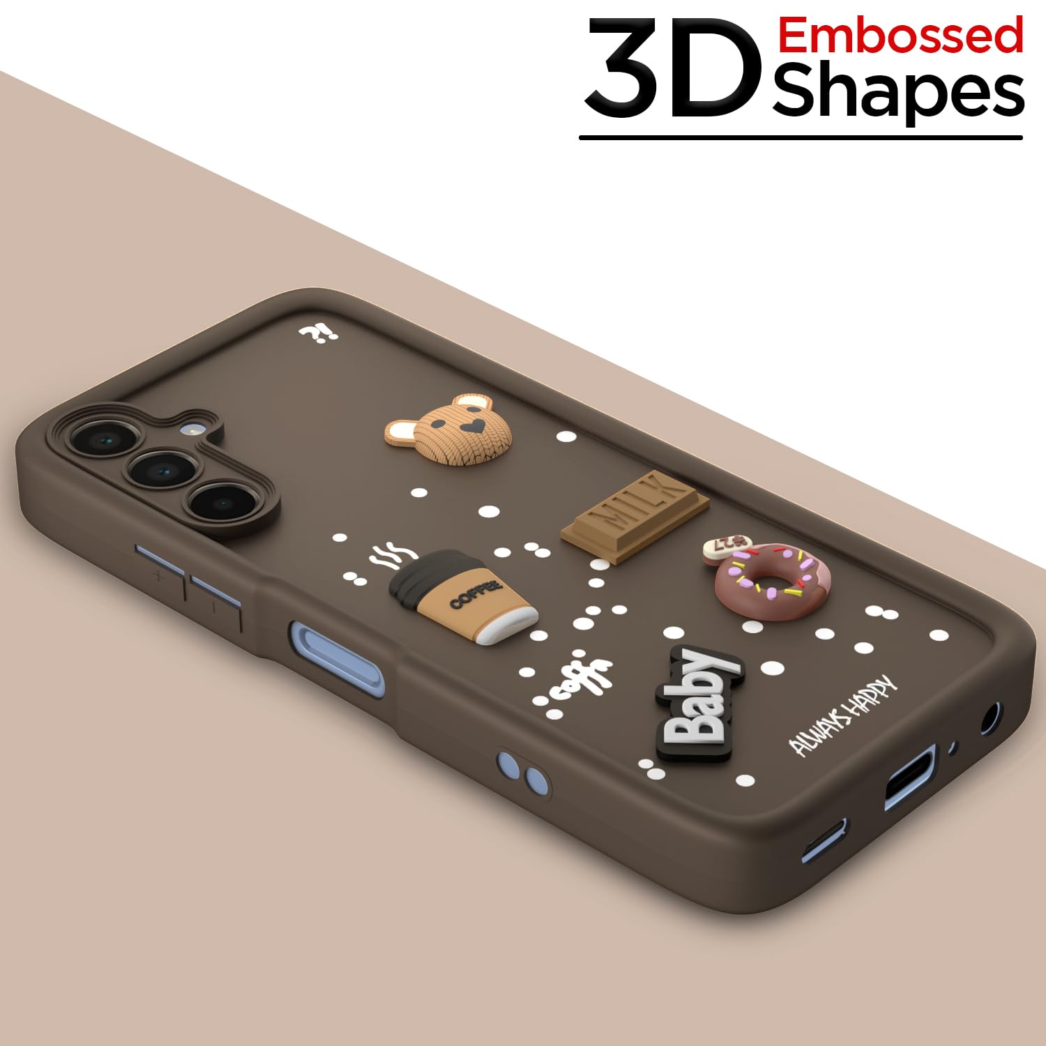 Pikkme Samsung A15 4G/A15 5G Silicone brown phone cover – photo 3