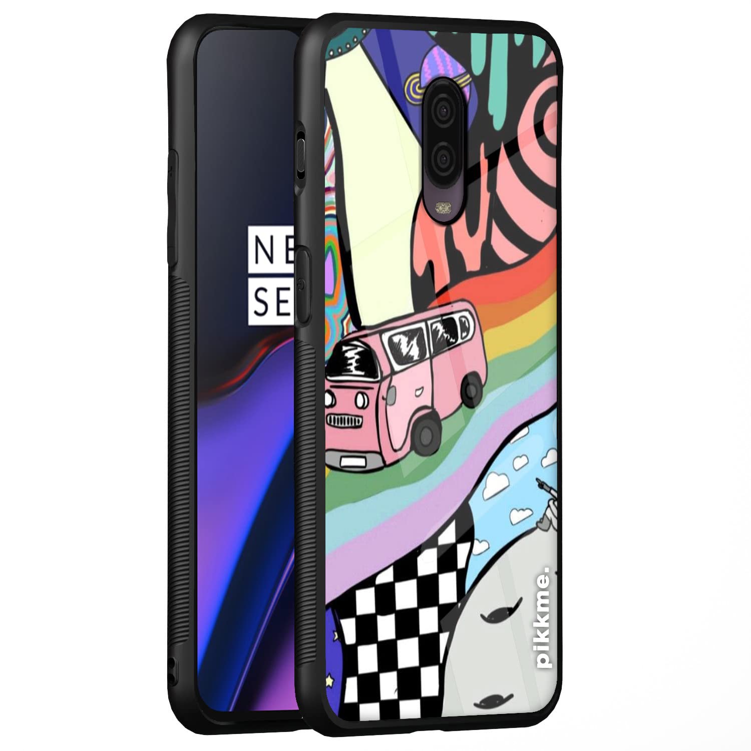 Pikkme Hybrid mobile back cover for OnePlus 6T