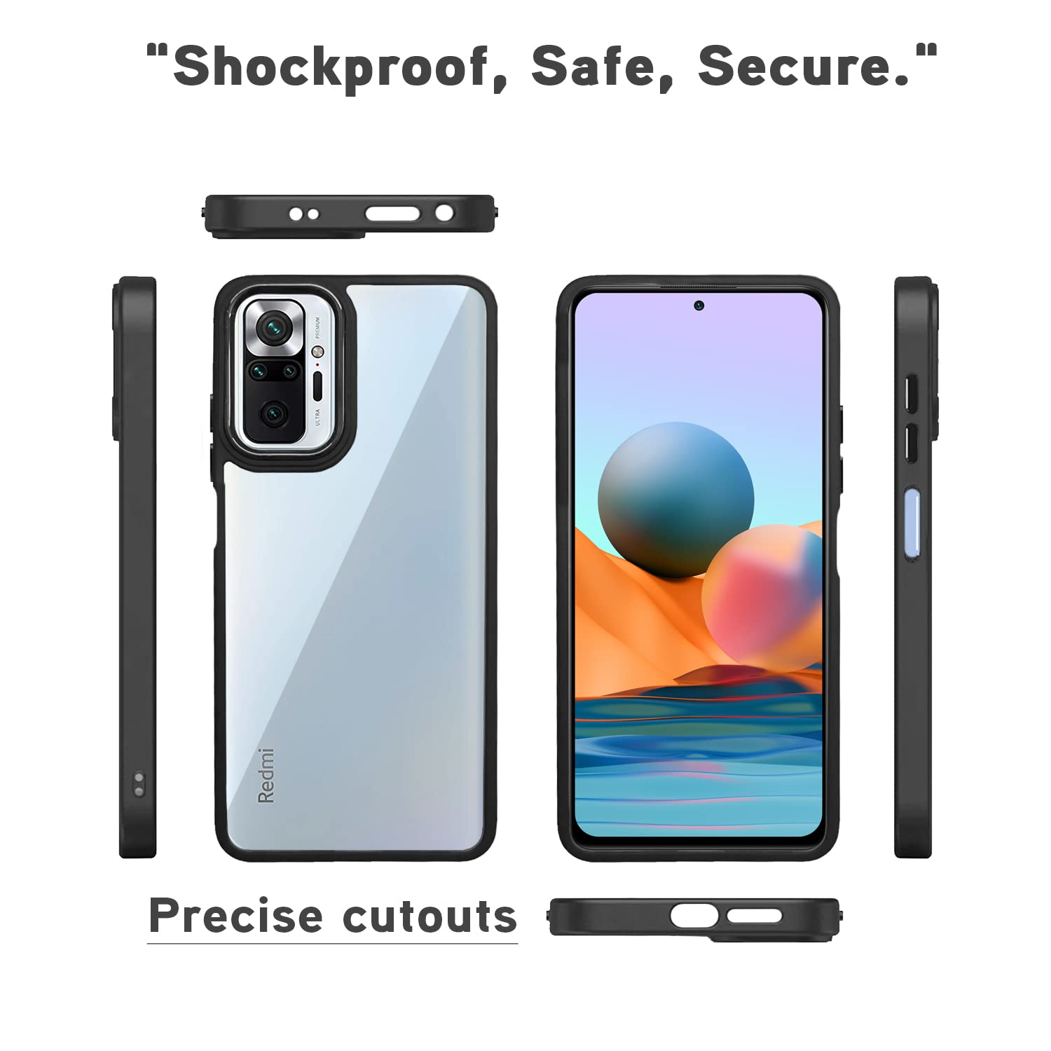 Pikkme Redmi Note 10/Note 10s black back cover – photo 3