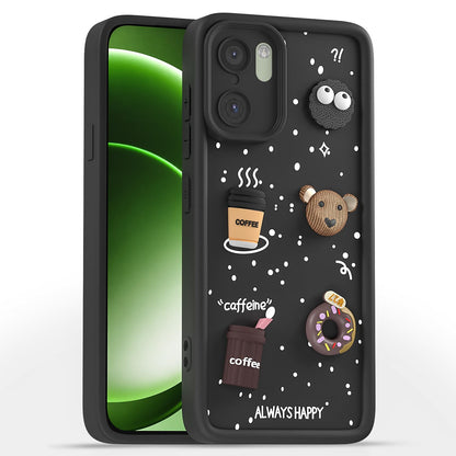 Pikkme black phone cover for OnePlus 15R 5G/3D