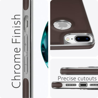 Pikkme iPhone 7 Plus/8 Plus Leatherback chrome coffee phone cover – photo 5