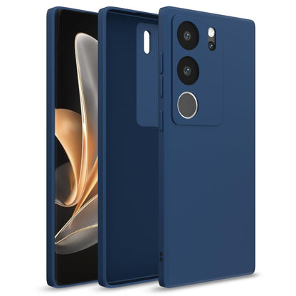 Pikkme blue Liquid Silicone phone cover for Vivo V29/V29 Pro 5G