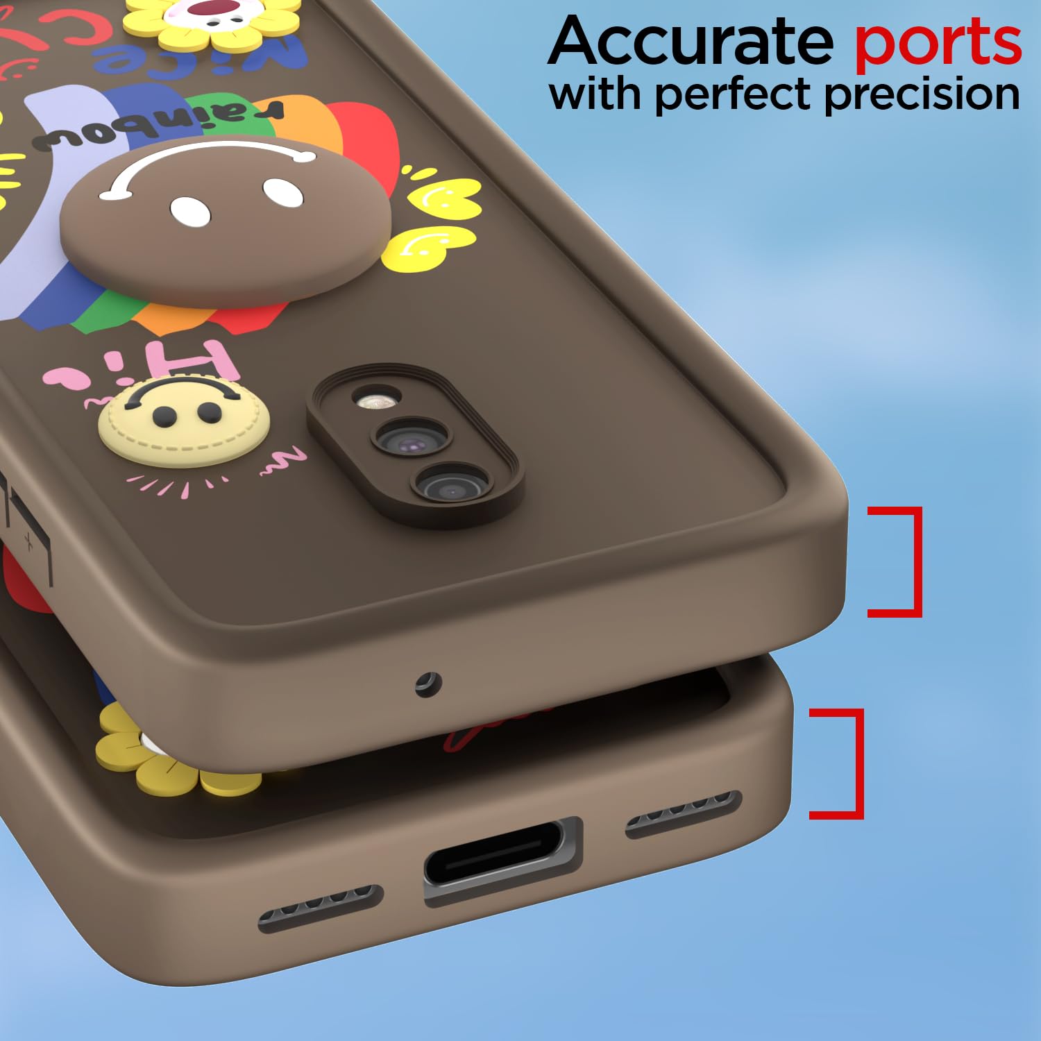 Pikkme OnePlus 6T/7 Soft Silicone brown mobile back cover – photo 4