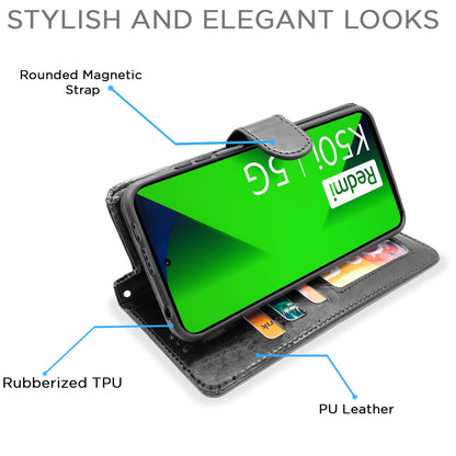 Pikkme Redmi K50i Wallet black flip case – photo 3