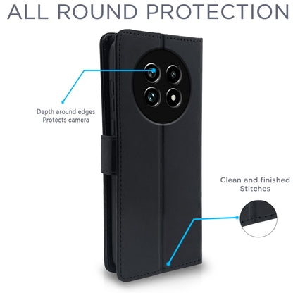 Pikkme Realme 13 Pro 5G Vintage Flip Cover (Black)