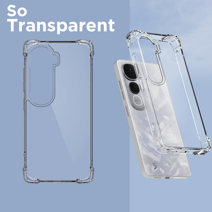 Pikkme Vivo Y400 Pro 5G  PC + TPU Crystal Clear Transparent Back Cover (Transparent)