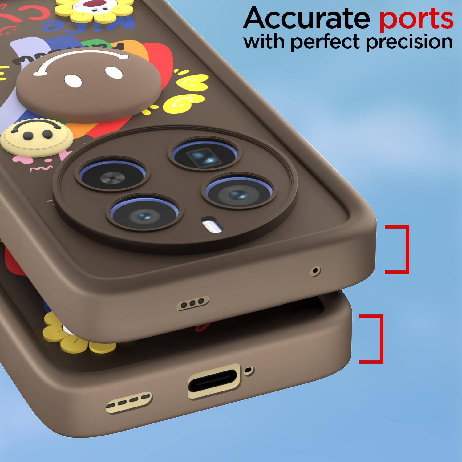 Realme 12 Pro/12 Pro Plus 5G Soft Silicone phone cover in brown by Pikkme – photo 4