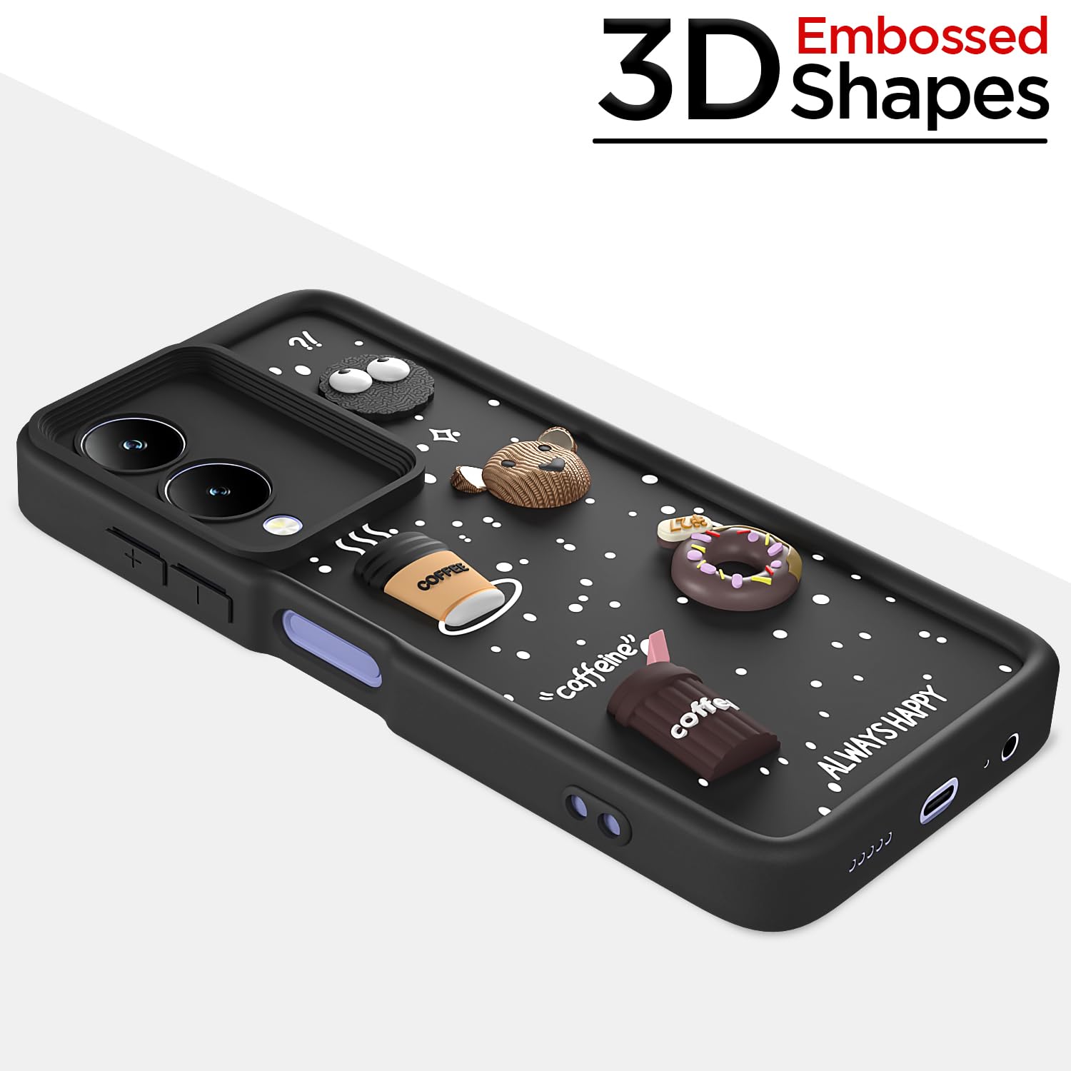 Pikkme black Silicone mobile cover for Vivo Y17s/Y28/3D – photo 3