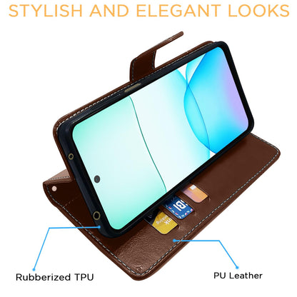 Pikkme brown & coffee flip case for Redmi 13/Poco M6 Plus 5G – photo 5
