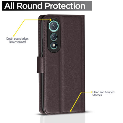 Pikkme Tecno Pova Curve 5G Premium Leather Finish Vintage Flip Cover (Coffee)