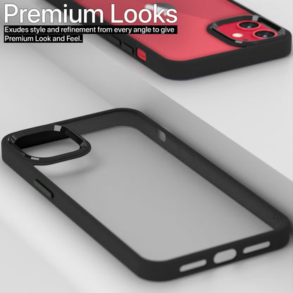 Pikkme iPhone 11 Electroplated Crome Metal Ring Back Cover (Black)