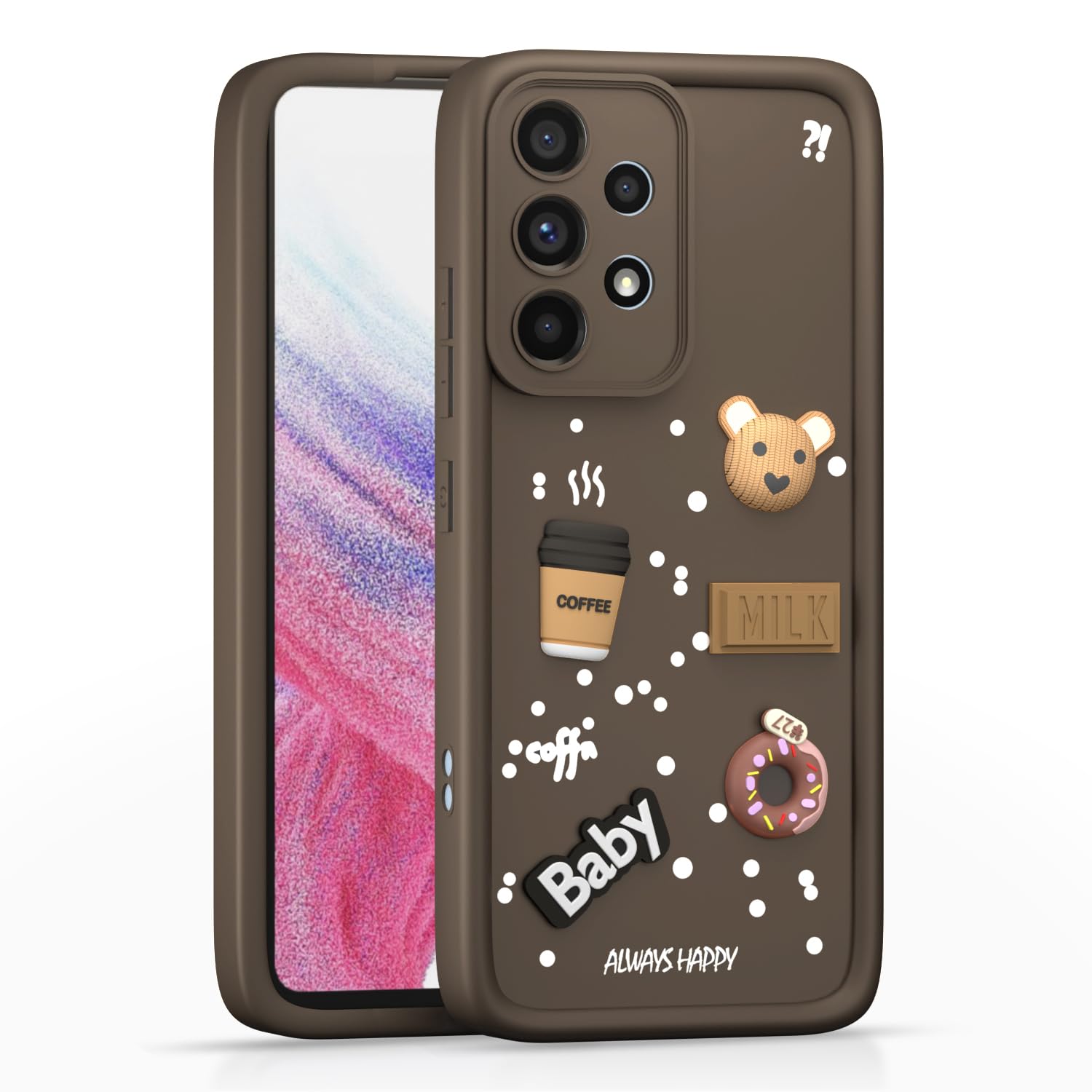 Pikkme brown mobile back cover for Samsung A53 5G