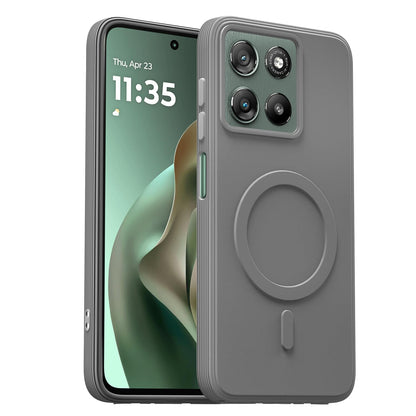 Grey MagSafe mobile cover for Moto G67 Power/G57 Power/G Max 5G – Pikkme