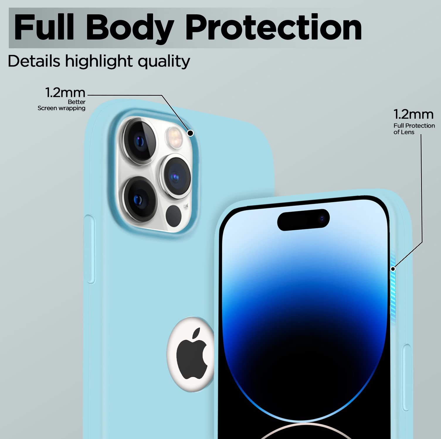iPhone 14 Pro Max phone cover in sea blue by Pikkme – photo 3