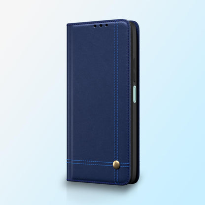 Pikkme Samsung Galaxy A16 5G Premium Leather Magnetic Flip Cover (Blue)
