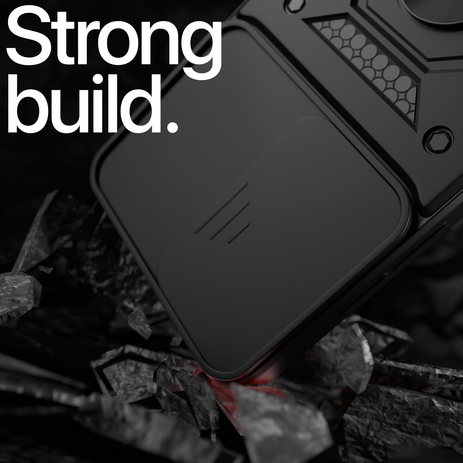 Pikkme Realme P3x 5G D10 Tough Armor Back Cover (Black)