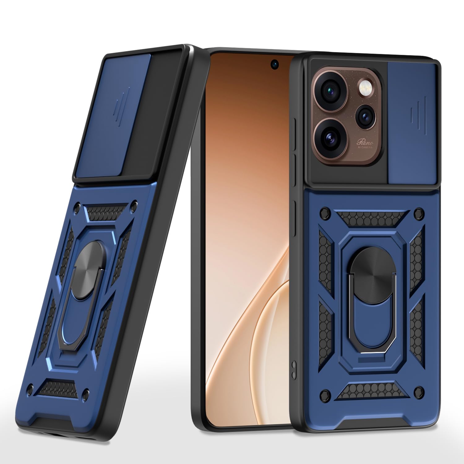 Pikkme blue phone cover for Oppo Reno 15C 5G/360