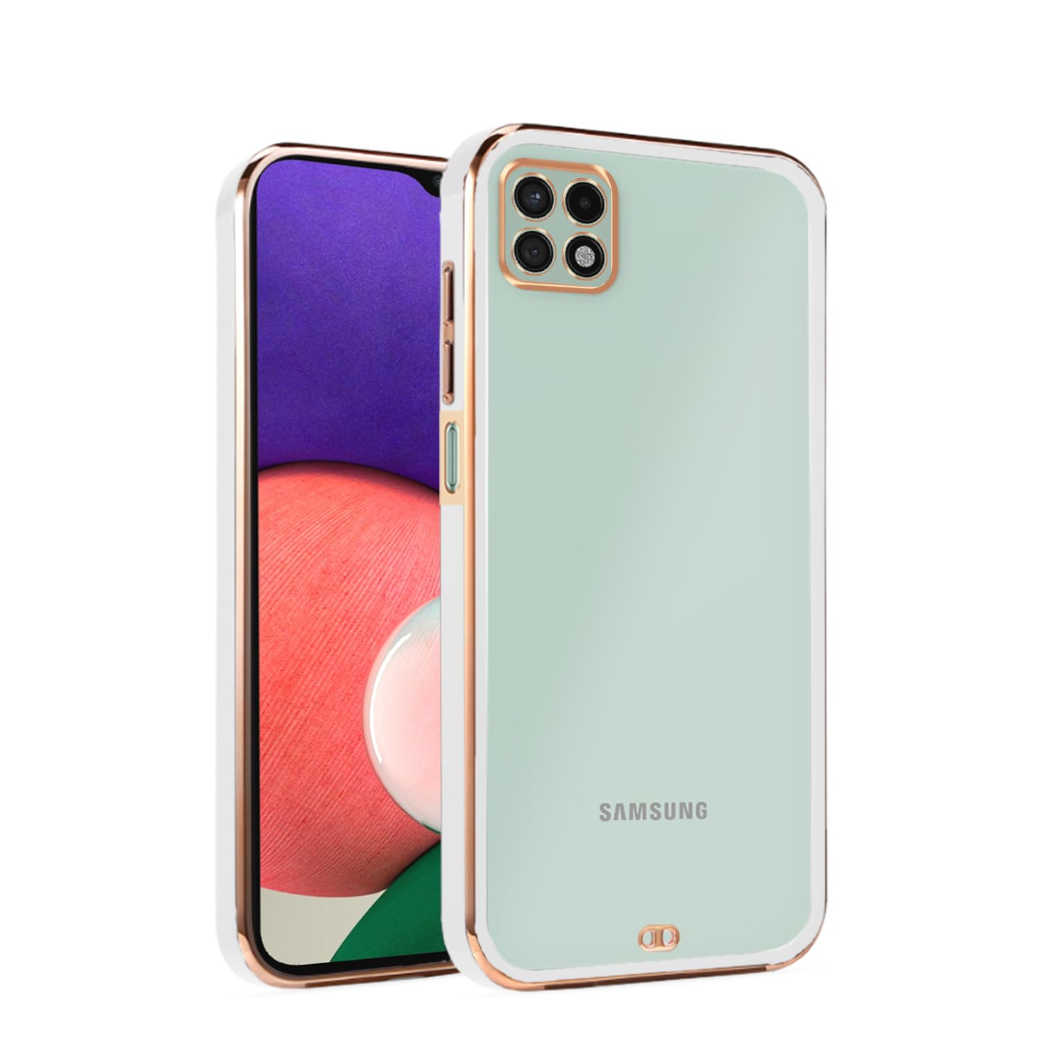White mobile cover for Samsung A22/F42 5G – Pikkme