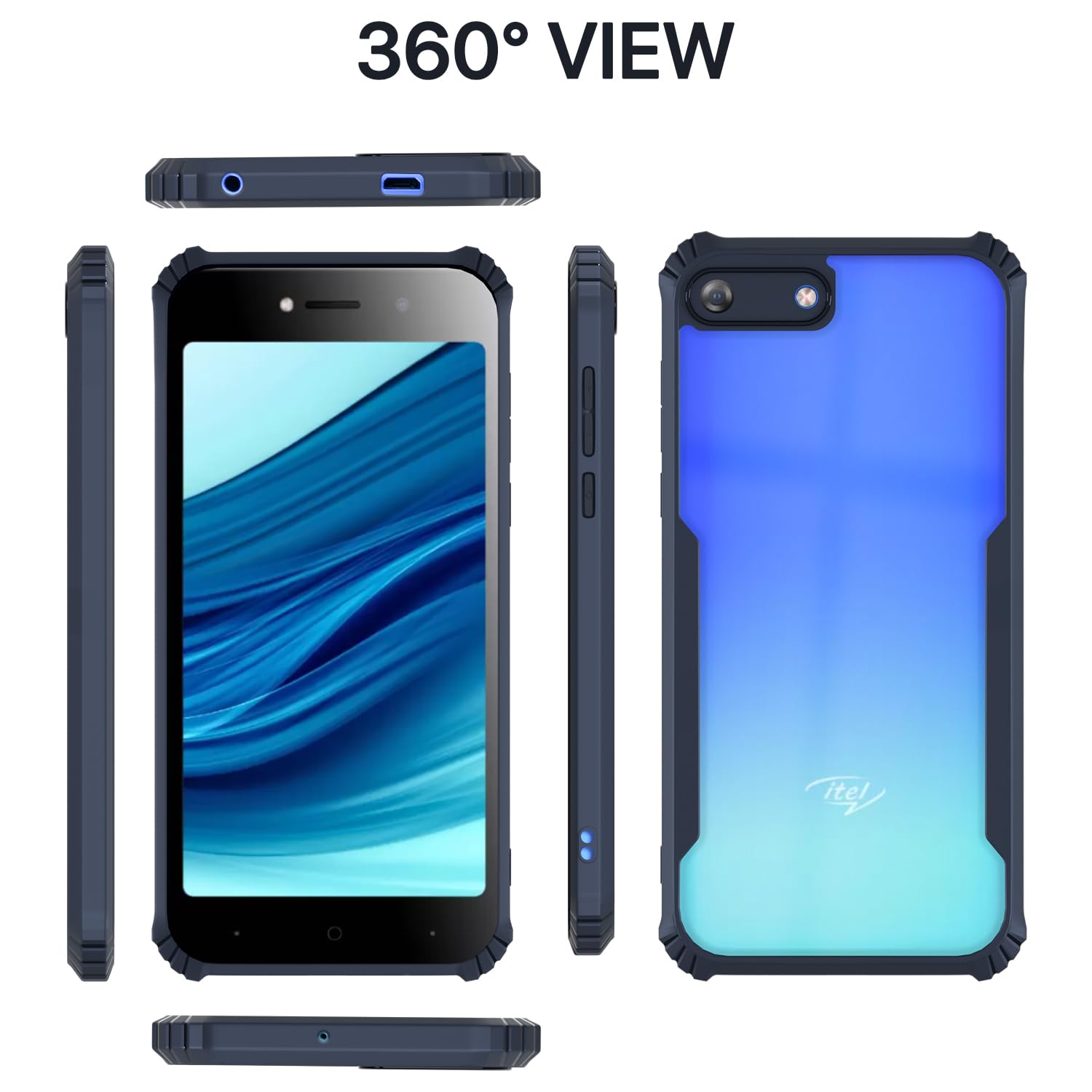 Blue Clear mobile back cover for Itel A25 – Pikkme – photo 2