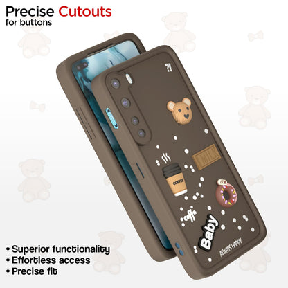Brown Silicone back cover for OnePlus Nord (2020)/3D – Pikkme – photo 6