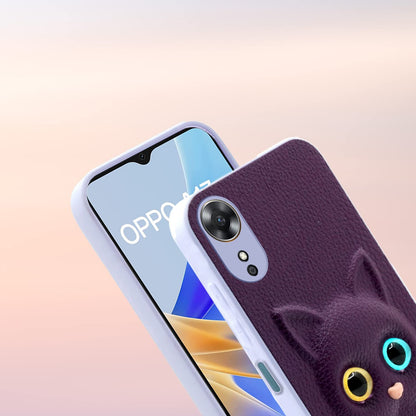 Oppo A17 Cat phone cover in purple by Pikkme – photo 7