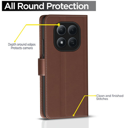 Pikkme tan wallet flip cover for Redmi Note 15 Pro 5G – photo 4