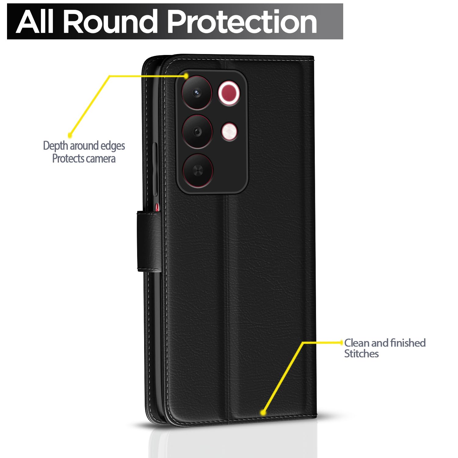 Realme Narzo 90X/C85/15X 5G flip case in black by Pikkme – photo 4